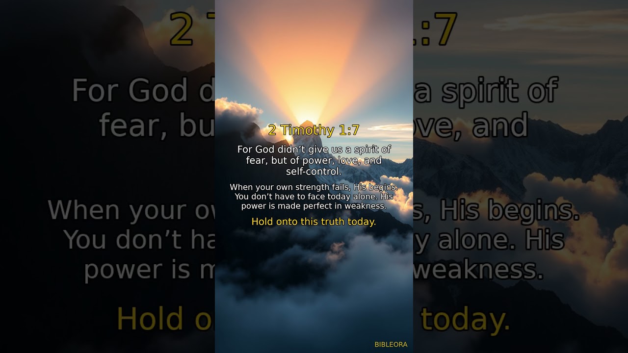 📖 HOLY BIBLE: 2 Timothy 1:7 #shorts