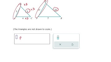 Find a missing side length given two similar triangles (ALEKS examples)