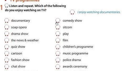 Entertainment and Media (Vocabulary) p63 Excel 7 Module 6
