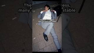 Why people sleep on street in Japan?  #shorts #viral