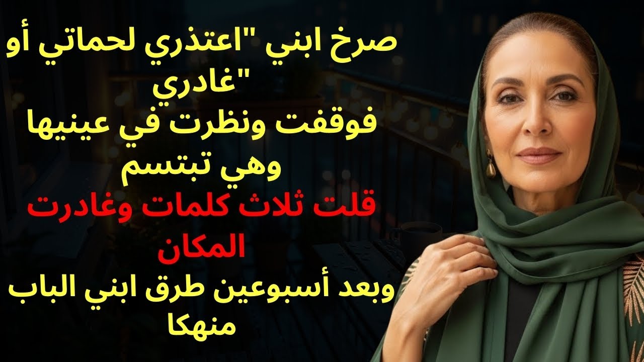 صرخ ابني اعتذري لحماتي أو اتركي بيتي لكنه لم يتوقع الجواب الذي قلته له…