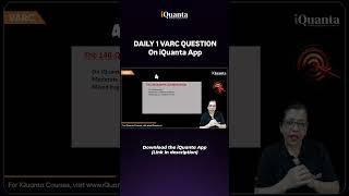 Daily CAT VARC Question on iQuanta App | By Shabana Maam
