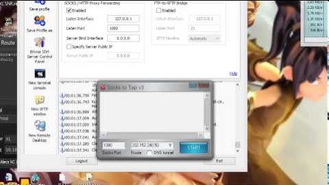Tutorial setting socks to tap