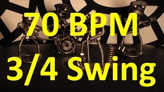 70 BPM - Swing 3/4 - 60s Ballad - Drum track - Metronome - Drum Beat