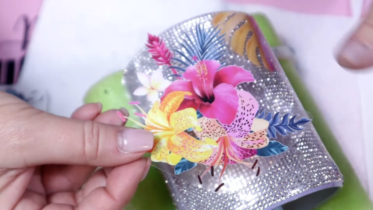 Epoxied Rhinestone Sheets Tumbler Tutorial 