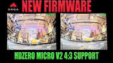 Orqa FPV.One Pilot FPV Goggles & HDZero Micro V2 4:3 Now Working