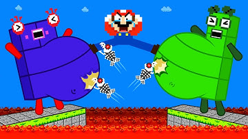 Finish the pattern? Number vs Mario in Pregnant Amazing Wonder Maze (Part 3) | Learn to Count to 100