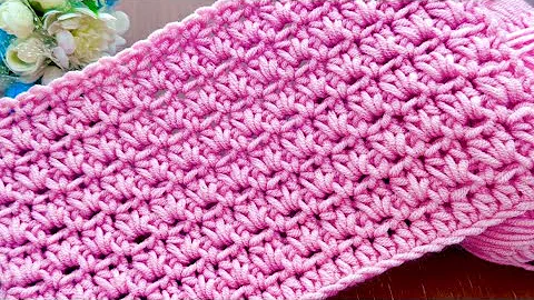New Pattern! Very Easy & Pretty crochet stitch for baby blankets, shawls, bags,top