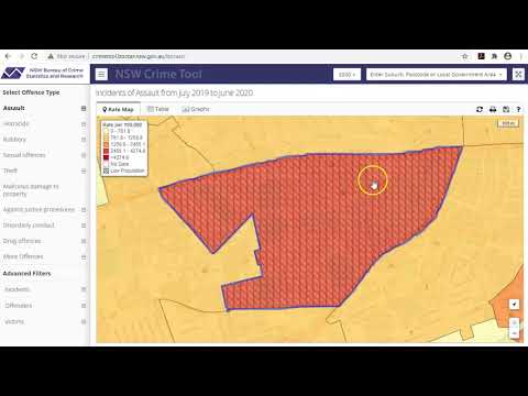 Crime mapping tool: understanding the rate map
