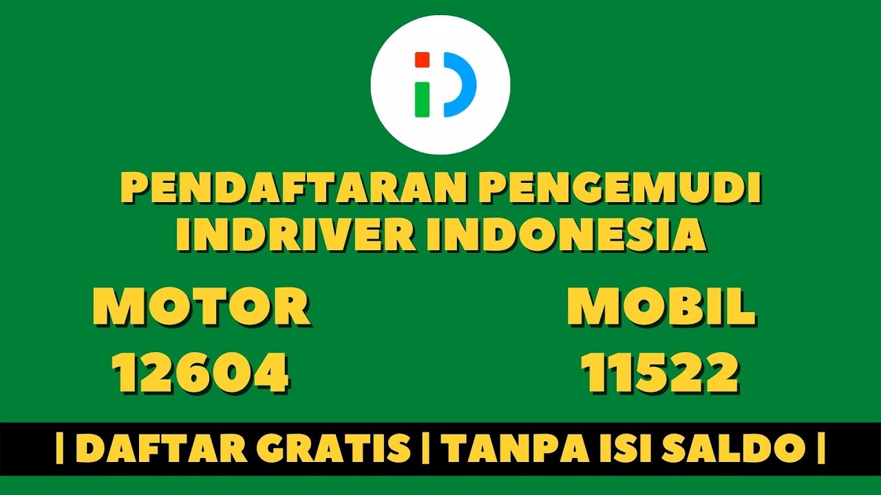 CARA DAFTAR INDRIVER MOTOR BALI | KODE RUJUKAN 12604 | 081775418906