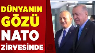Başkan Erdoğan, NATO Zirvesi'ndeki ilk ikili görüşmesini yaptı | A Haber Resimi