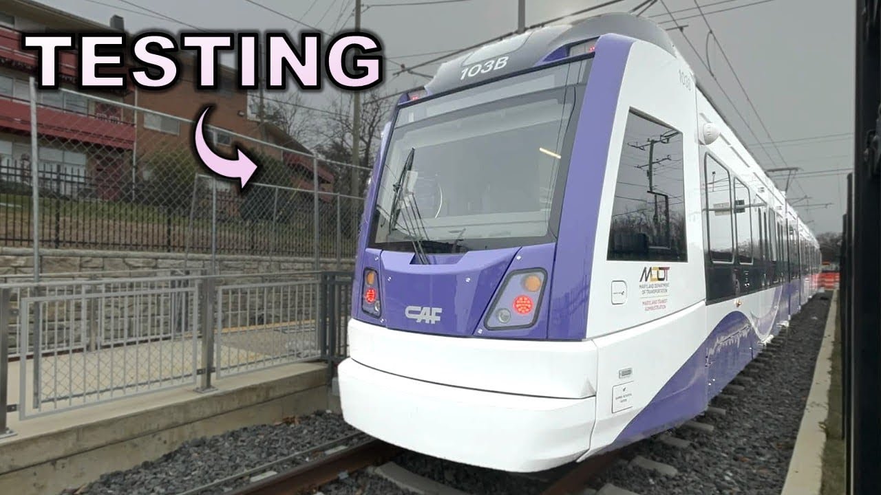 Maryland Purple Line: Test Run