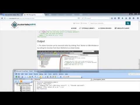 Microsoft Excel - VBA Messagebox Demo & Learning Pt. 1