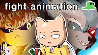 ONE PUNCH CAT 2 (animation)  'Garou' the Wolf