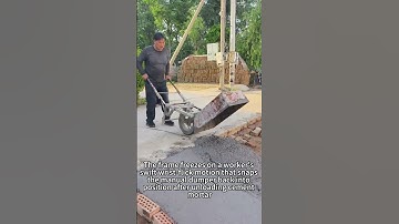 Manual Labor: Cement Mixer Dumper Unloading! Construction Skills & Mortar Work