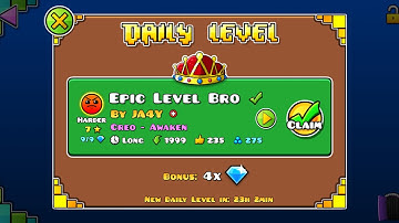 #1682 Epic Level Bro (by JA4Y) [Geometry Dash]