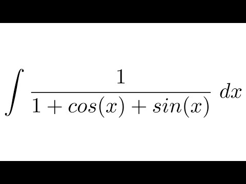 Integral of 1/(1+cos(x)+sin(x))