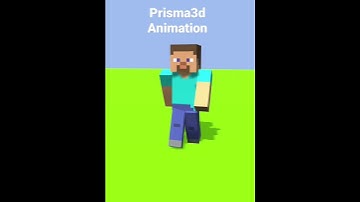 Walking steve-Prisma3d animation #blender #3d #prisma3d #minecraft #animation #minecraftshorts #mcpe