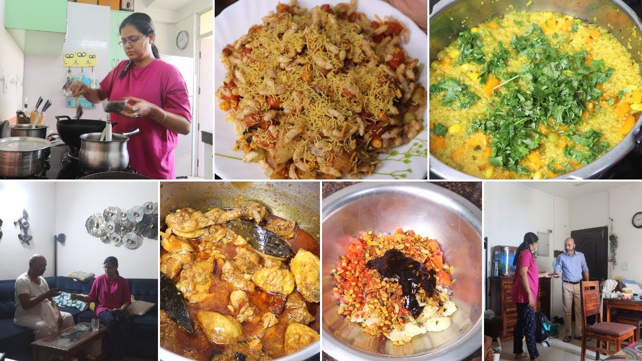 पापा आ गए | Making Yummy & Quick SNACKS and DINNER recipe | भेल पूरी और वेजिटेबल दलिया | Vlog