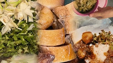 "COOKING NAGA STYLE SMOKED PORK WITH ANISHI &WINGED BEAN SALAD||#northeast #shop