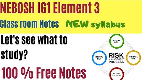 How to learn Nebosh IG1 element 3 notes | Introduction of contents | notes online | SafetyForum