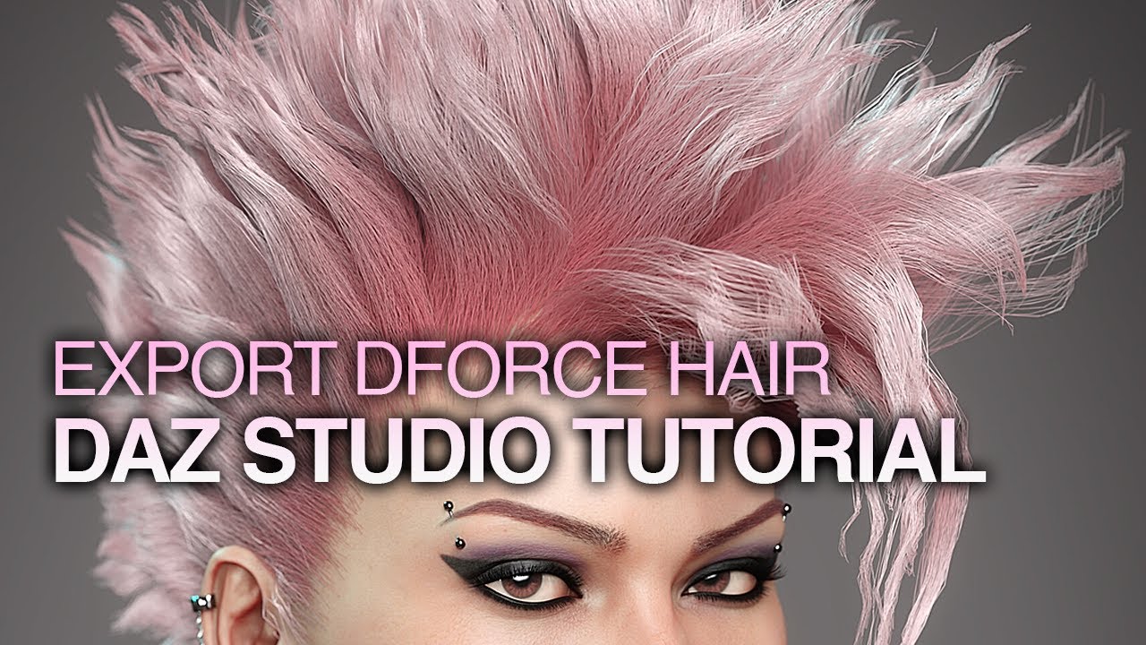 DAZ Studio | Export dForce Hair as Geometry for other Programs - YouTube