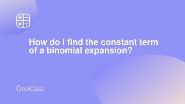 How do I find the constant term of a binomial expansion?