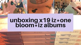 unboxing x19 iz*one bloom*iz albums