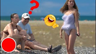 Funny crazy Girl prank on the beach  😲  AWESOME REACTIONS 😲  🔥 Best of Just For Laughs by Laugh 4 Life 2,285,785 views 1 year ago 2 minutes, 45 seconds