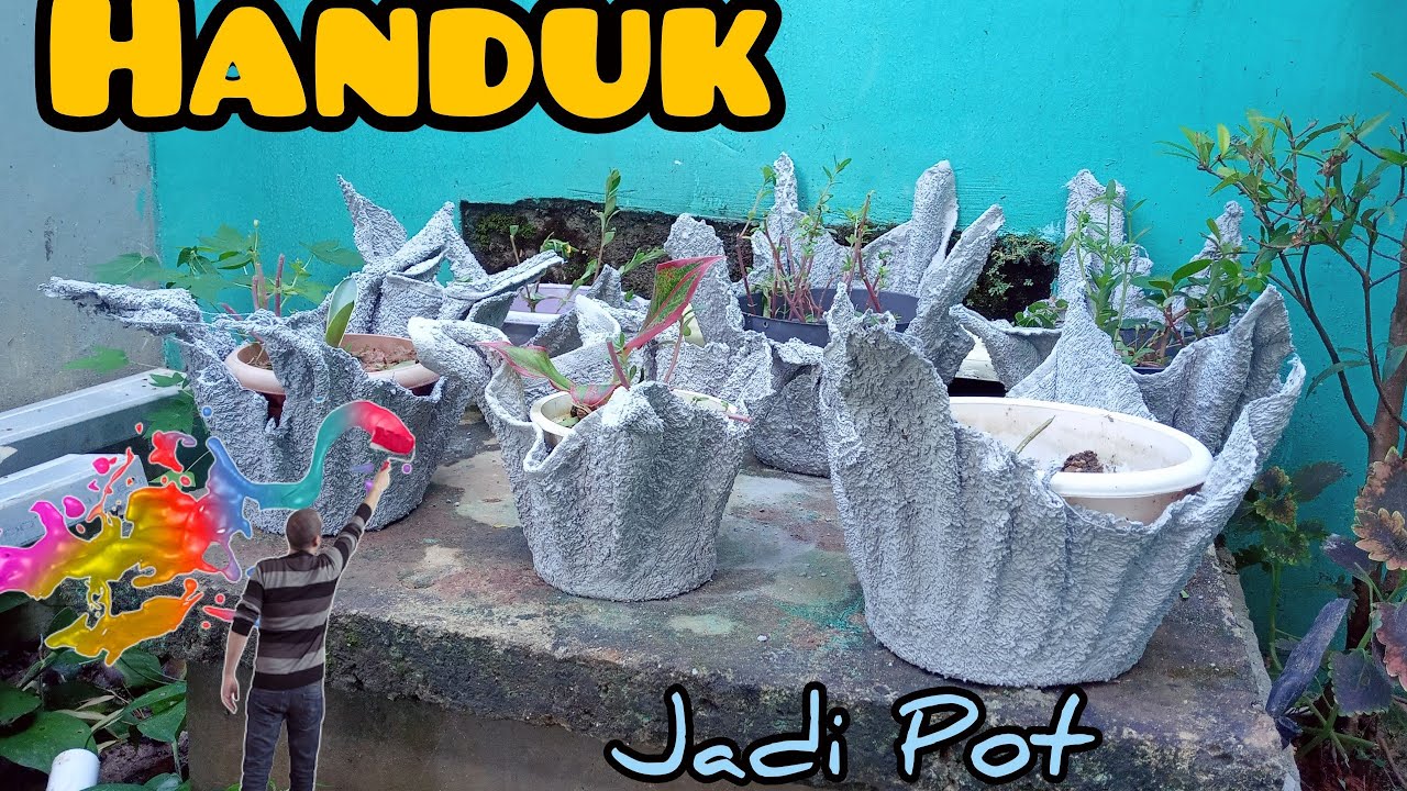 Cara membuat Pot  bunga  dari  Handuk  bekas YouTube