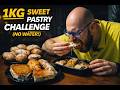 1KG SWEET PASTRY CHALLENGE | NO WATER! | BELLY MEASUREMENTS BEFORE &amp; AFTER