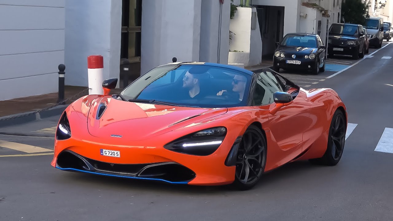 SUPERCARS in PUERTO BANUS 2020 -142- ( 720S spider, SVJ roadster, Project 8, F8, 2xFF, 2xGT3RS...)