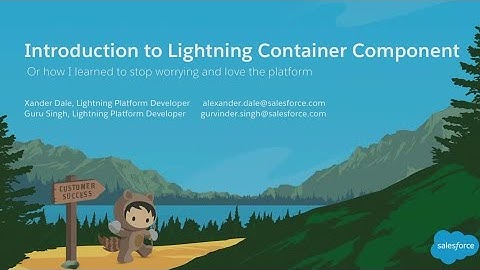 Introduction to Lightning Container Components