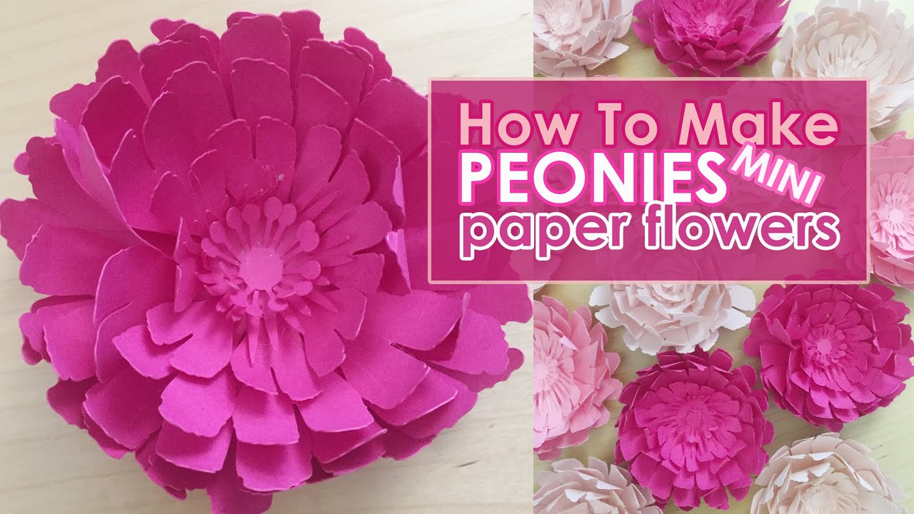 Download Peony Paper Flower Tutorial How To Make Peonies Cricut Paper Flowers Youtube