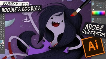 Drawing MARCELINE from Adventure Time (In Adobe Illustrator)