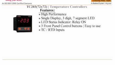 SELEC TEMPERATURE CONTROLLER TC203 TEMPERATURE CONTROLLER