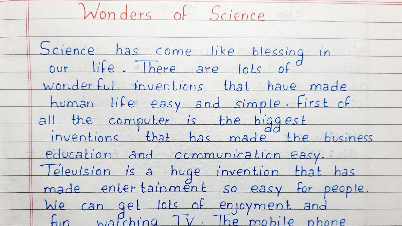 wonder of science essay in short