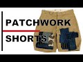SASAKI-JIRUSHI/French vintage patchwork shorts with Japanese Boro/【佐々木印】ビンテージリメイク×古布　刺し子ジョッパーズショーツ