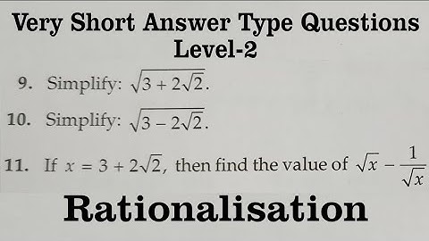 RD Sharma Solutions for Class 9 Maths Chapter 3 Rationalisation Exercise VSAQs Q9 to Q11