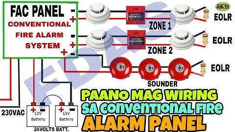 PAANO MAG WIRING SA CONVENTIONAL FIRE ALARM PANEL