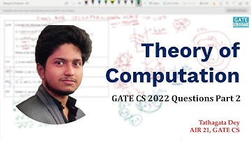 Theory of Computation | GATE 2022 | Computer Science | Solved PYQ Part 2 | Tathagata Dey |