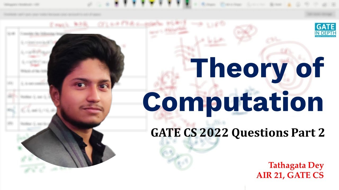 Theory of Computation | GATE 2022 | Computer Science | Solved PYQ Part ...