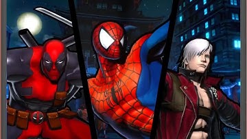 Ultimate Marvel vs Capcom 3: Spider-Man, Deadpool, and Dante arcade playthrough