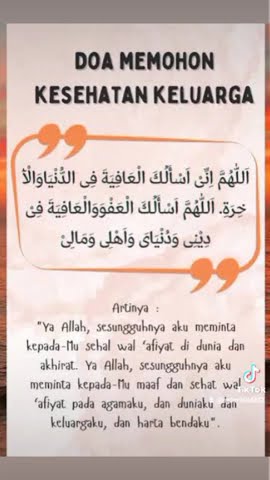 Doa Memohon Kesehatan Keluarga