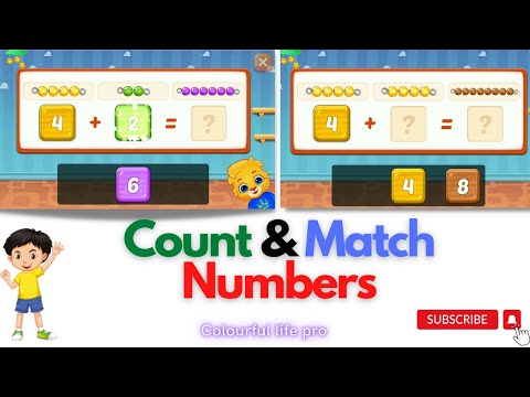 Count & Match Numbers |  Learn to Count | Kids Learning Video | Kids Fun | @Colourful life pro