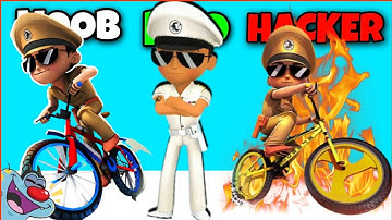 NOOB vs PRO vs HACKER 😱 In little Singham Cycle Race With Oggy Jack and Bob Funny 😂