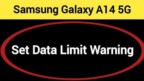 how to set data limit warning,Samsung galaxy A14 5G me data limit kaise set karen