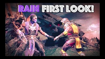 First Look at MK11 Rain Gameplay! Specials, Passive & Fatal Blow! MK Mobile Update News.