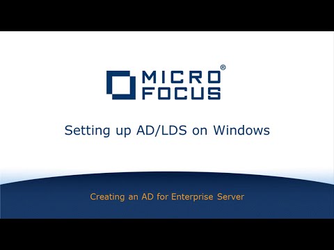 Support | Enterprise Server - Setting up AD/LDS  on Windows