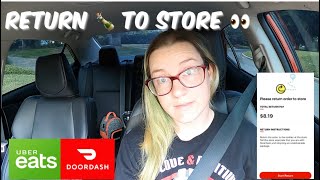 HAD TO RETURN AN ALCOHOL DELIVERY TO THE STORE! CUSTOMER WOULDN'T ACCEPT IT! | DOORDASH AND UBEREATS